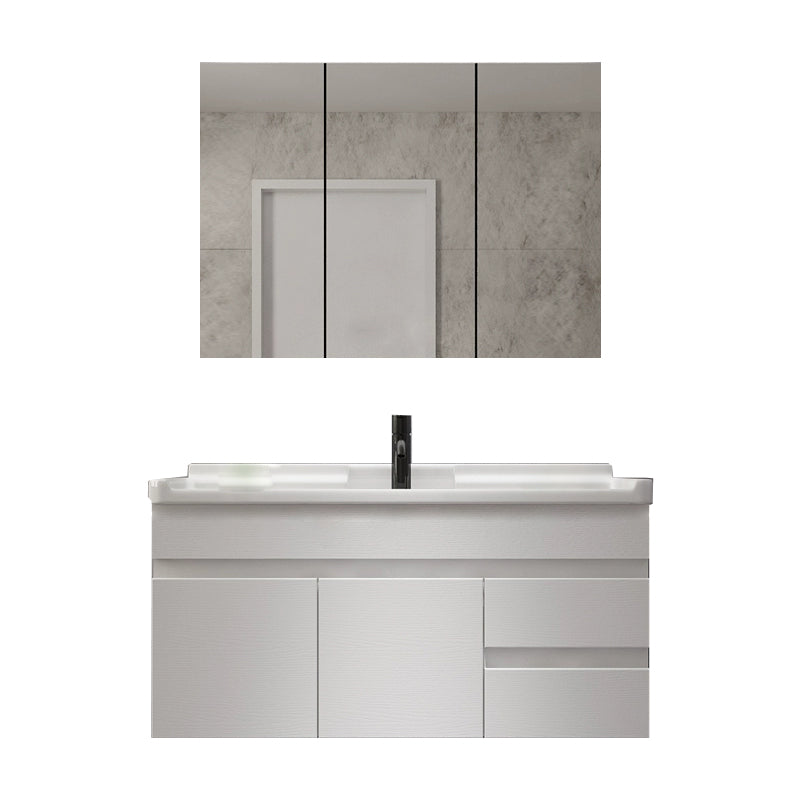 Modern Single-Sink White Wood Bathroom Vanity Cabinet with Soft Close Door Clearhalo 'Bathroom Remodel & Bathroom Fixtures' 'Bathroom Vanities' 'bathroom_vanities' 'Home Improvement' 'home_improvement' 'home_improvement_bathroom_vanities' 8317751