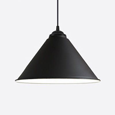 Wide Contemporary Metal Ceiling Lamp Cone Shade with Gold Ripple Inside  Black Dining Room Hanging Pendant Light