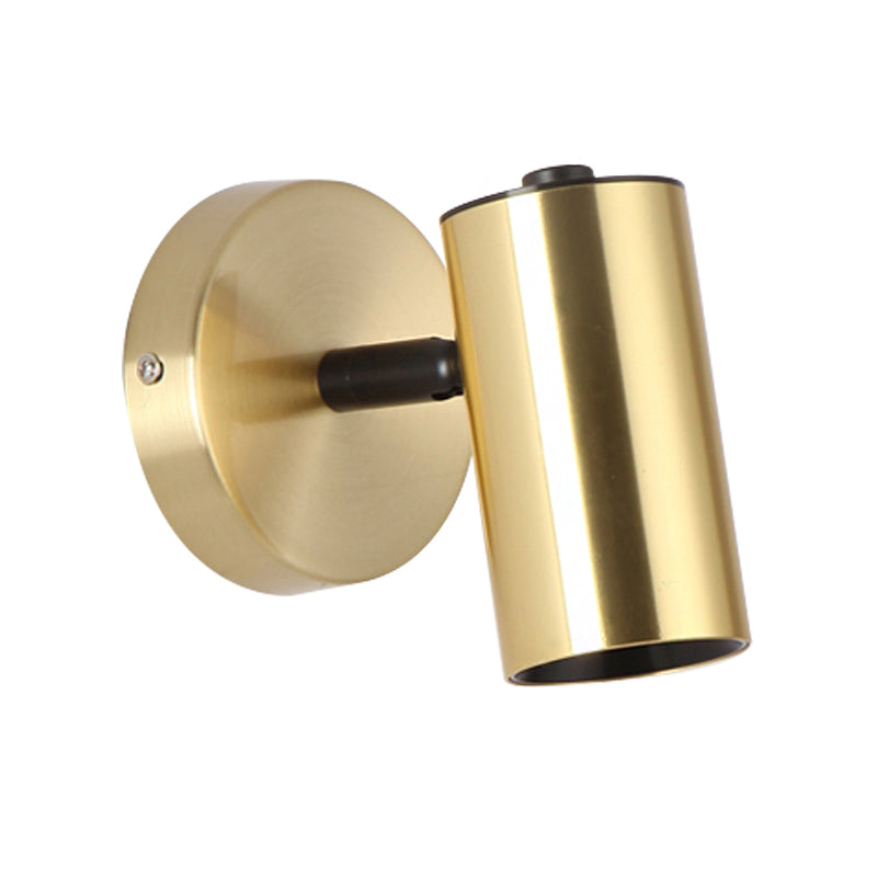 Metallic Tube Wall Sconce Lamp Modernist 1-Light Black/Gold Finish LED Wall Light for Bedside Clearhalo 'Cast Iron' 'Glass' 'Industrial' 'Modern wall lights' 'Modern' 'Tiffany' 'Traditional wall lights' 'Wall Lamps & Sconces' 'Wall Lights' Lighting' 852539