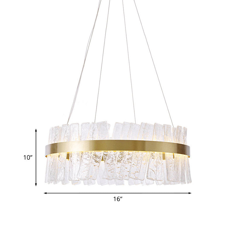 Oval LED Chandelier Contemporary Gold Textured Crystal Hanging Pendant Light over Table Clearhalo 'Ceiling Lights' 'Chandeliers' 'Modern Chandeliers' 'Modern' Lighting' 852702