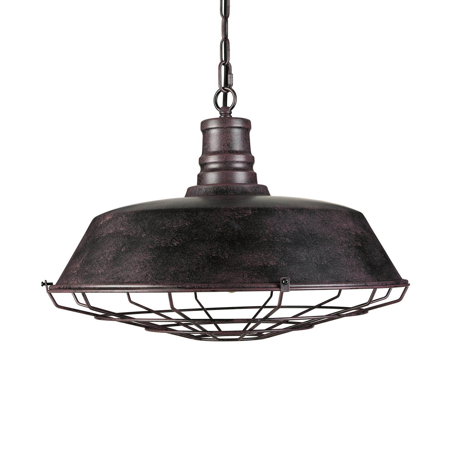 Rustic Wire Frame Hanging Light with Barn Shade 1 Light Wrought Iron Ceiling Light Fixture in Bronze Clearhalo 'Art Deco Pendants' 'Cast Iron' 'Ceiling Lights' 'Ceramic' 'Crystal' 'Industrial Pendants' 'Industrial' 'Metal' 'Middle Century Pendants' 'Pendant Lights' 'Pendants' 'Tiffany' Lighting' 85707