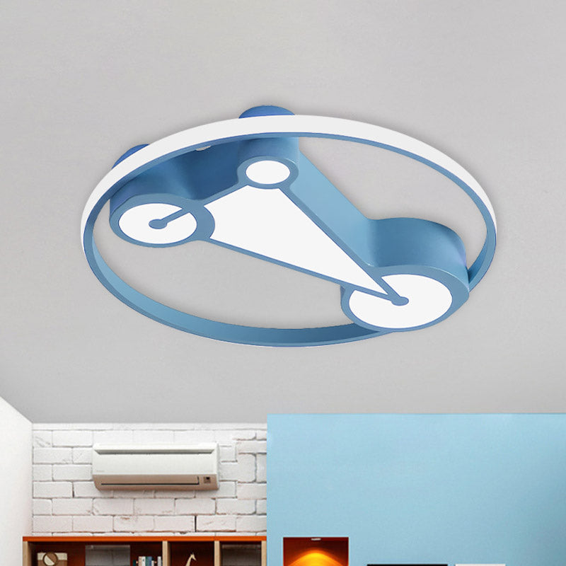 Geometry Child Room Ceiling Flush Acrylic Kids Style LED Flushmount Lamp in White/Pink/Blue Blue Clearhalo 'Ceiling Lights' 'Close To Ceiling Lights' 'Close to ceiling' 'Flush mount' Lighting' 859028