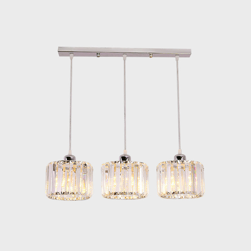 3/8/10-Head Cluster Pendant Light Modernist Lobby Hanging Lamp with Cup Crystal Shade Clearhalo 'Ceiling Lights' 'Modern Pendants' 'Modern' 'Pendant Lights' 'Pendants' Lighting' 862871