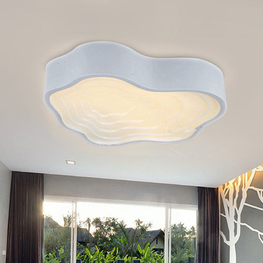 Cloud Shape Metal Ceiling Mounted Fixture Modern LED White Flush Lighting in Warm/White Light for Bedroom Clearhalo 'Ceiling Lights' 'Close To Ceiling Lights' 'Close to ceiling' 'Flush mount' Lighting' 863327