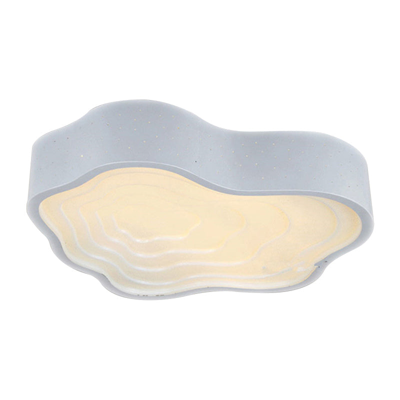 Cloud Shape Metal Ceiling Mounted Fixture Modern LED White Flush Lighting in Warm/White Light for Bedroom Clearhalo 'Ceiling Lights' 'Close To Ceiling Lights' 'Close to ceiling' 'Flush mount' Lighting' 863328