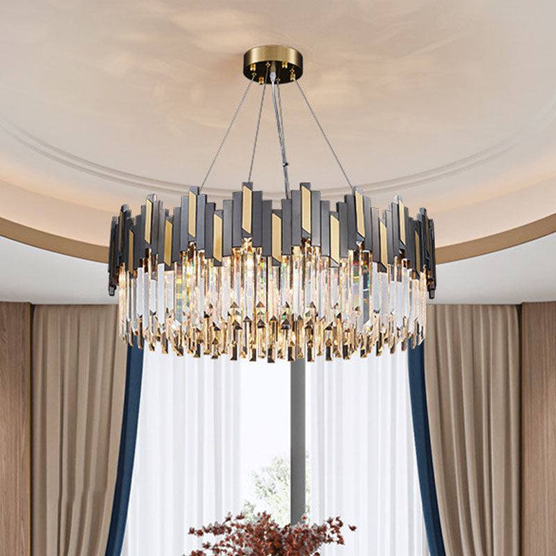 gold drum chandelier