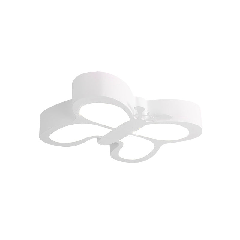 White/Yellow Butterfly Flush Light Macaron Acrylic LED Ceiling Flush Mount for Kindergarten Clearhalo 'Ceiling Lights' 'Close To Ceiling Lights' 'Close to ceiling' 'Flush mount' Lighting' 863578