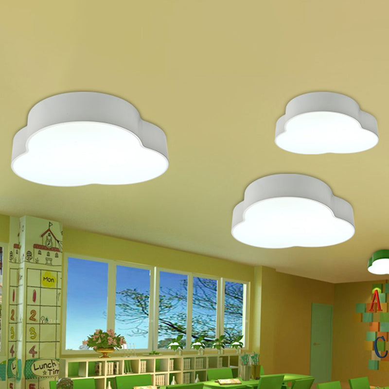 Petals Flush Mount Lamp Cartoon Acrylic White/Green LED Ceiling Light for Nursery School Clearhalo 'Ceiling Lights' 'Close To Ceiling Lights' 'Close to ceiling' 'Flush mount' Lighting' 863588