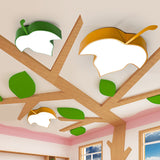 Kids Maple Leaf LED Ceiling Flush Acrylic Creche Flush Mount Recessed Lighting in Yellow/Green Clearhalo 'Ceiling Lights' 'Close To Ceiling Lights' 'Close to ceiling' 'Flush mount' Lighting' 863595