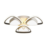 Minimalism Triangle Flush Mount 3/5-Bulb Clear Crystal Ball Ceiling Light Fixture in Black and White Clearhalo 'Ceiling Lights' 'Close To Ceiling Lights' 'Close to ceiling' 'Flush mount' Lighting' 874717