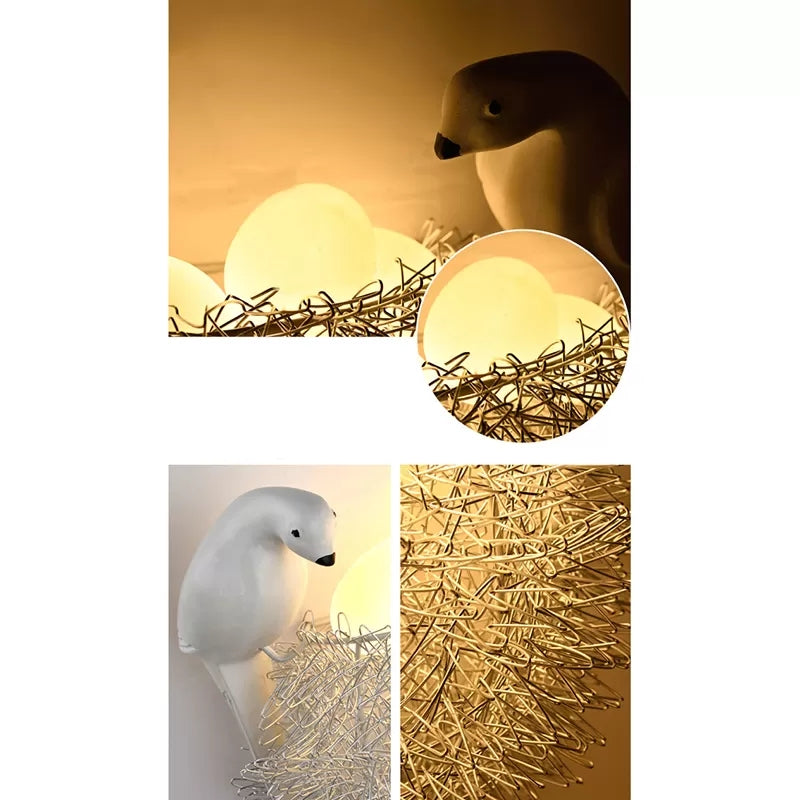 Balcony Kindergarten Nest Wall Light with Bird Decoration Resin Lovely White Sconce Light Clearhalo 'Wall Lamps & Sconces' 'Wall Lights' Lighting' 88125