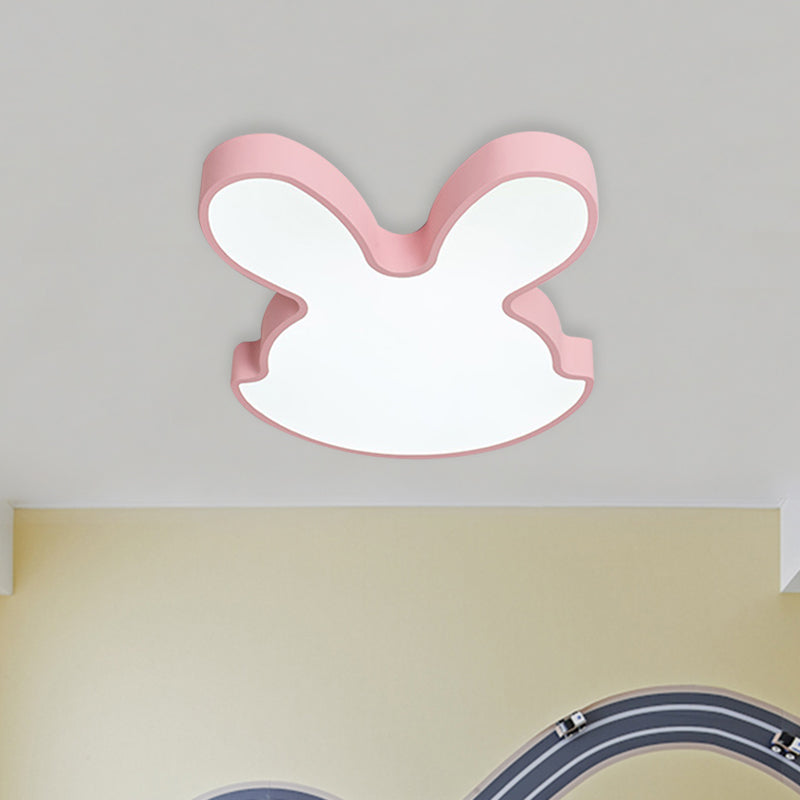 LED Nursery Ceiling Mounted Light Kids Pink/Yellow Flush Mount Lamp with Rabbit Acrylic Shade Clearhalo 'Ceiling Lights' 'Close To Ceiling Lights' 'Close to ceiling' 'Flush mount' Lighting' 882395