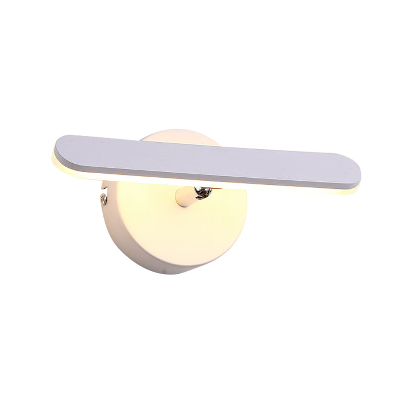 Linear Vanity Lighting Simple Metal LED White Wall Mount Lamp Fixture in Natural/Warm Light for Bathroom Clearhalo 'Cast Iron' 'Glass' 'Industrial' 'Modern wall lights' 'Modern' 'Tiffany' 'Traditional wall lights' 'Vanity Lights' 'Wall Lights' Lighting' 882764