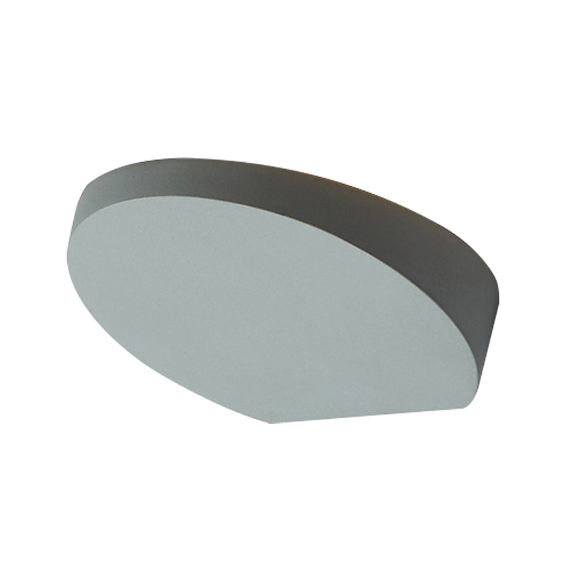 Aluminum Round Flush Wall Sconce Minimalist LED Wall Lighting in Black/Grey/White Finish for Corridor Clearhalo 'Cast Iron' 'Glass' 'Industrial' 'Modern wall lights' 'Modern' 'Tiffany' 'Traditional wall lights' 'Wall Lamps & Sconces' 'Wall Lights' Lighting' 882788