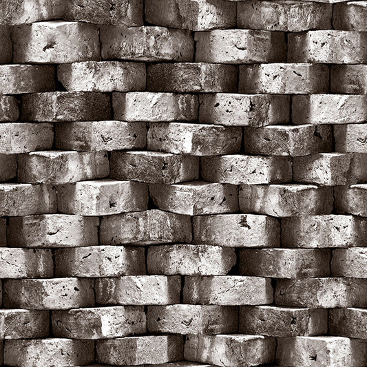 Coffee Shop and Dress Room Wallpaper Industrial Grey 3D Print Bricks, 20.5" by 31', Non-Pasted Clearhalo 'Wall Decor' 'Wallpaper' 886863