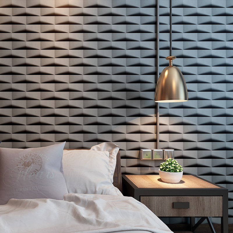 3D Visual Brick Wallpaper for Bedrooms and Dining Room Non-Pasted 20.5" x 33' Fashion and Modern Wall Covering Grey Clearhalo 'Wall Decor' 'Wallpaper' 886866