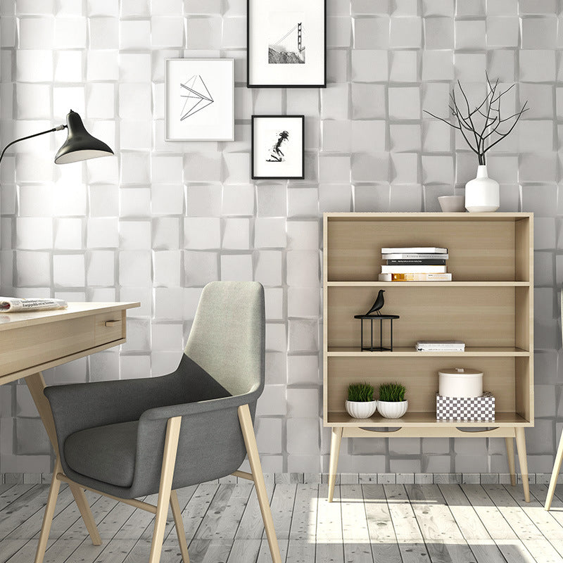 3D Print Cube Non-Pasted Wallpaper, 20.5-inch x 33-foot Clearhalo 'Wall Decor' 'Wallpaper' 886877