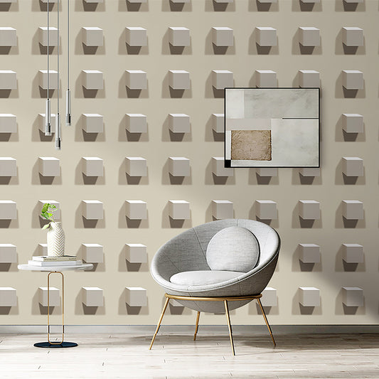 3D Visual Cube Wallpaper Contemporary Wall Decor 33' by 20.5" Non-Pasted Clearhalo 'Wall Decor' 'Wallpaper' 886902