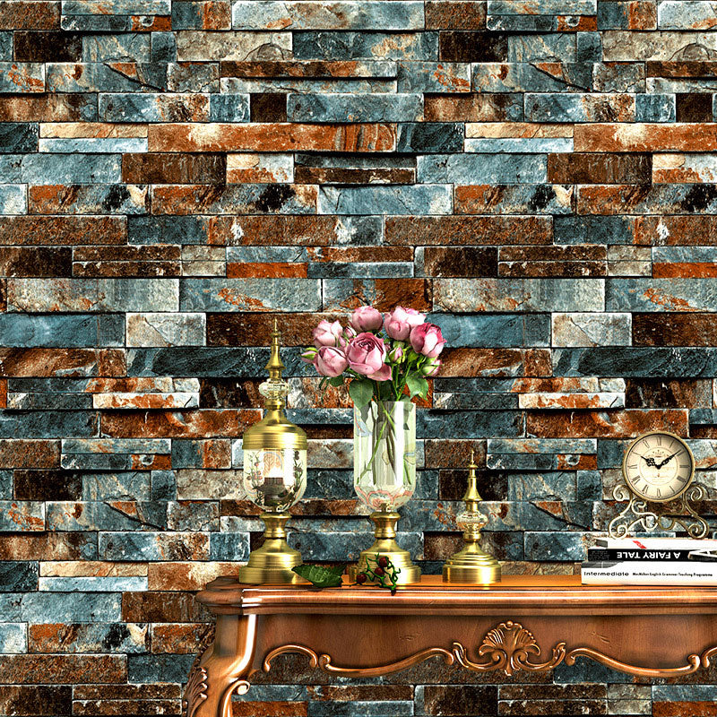 Retro Unique Brick Wallpaper PVC 20.5"W x 31'L Non-Pasted Wall Decor Clearhalo 'Industrial wall decor' 'Industrial' 'Wallpaper' Wall Decor' 887189