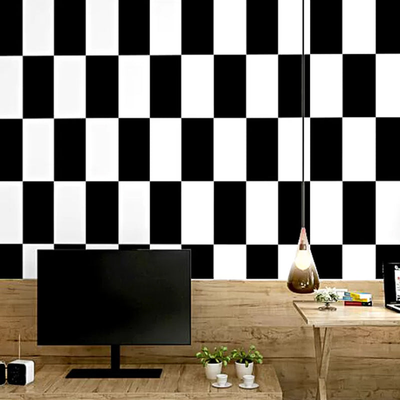 Black & White Chequered Wallpaper Mural