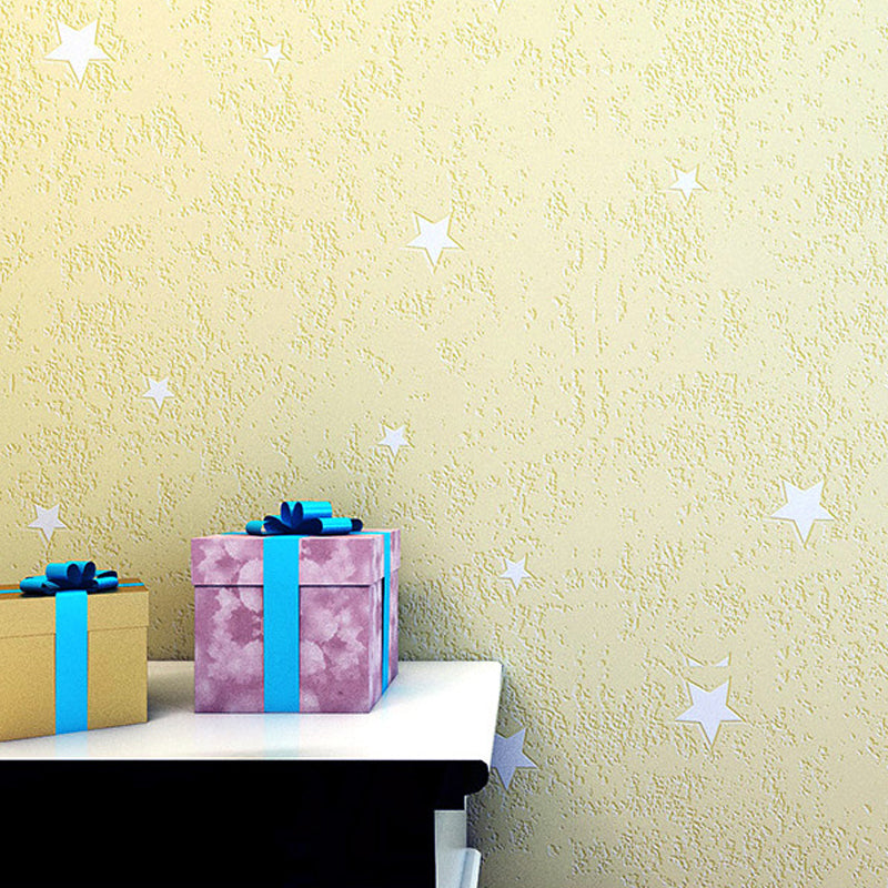 Star Wallpaper for Children's Bedroom Non-Pasted 20.5-inch x 33-foot Yellow Clearhalo 'Wall Decor' 'Wallpaper' 893187