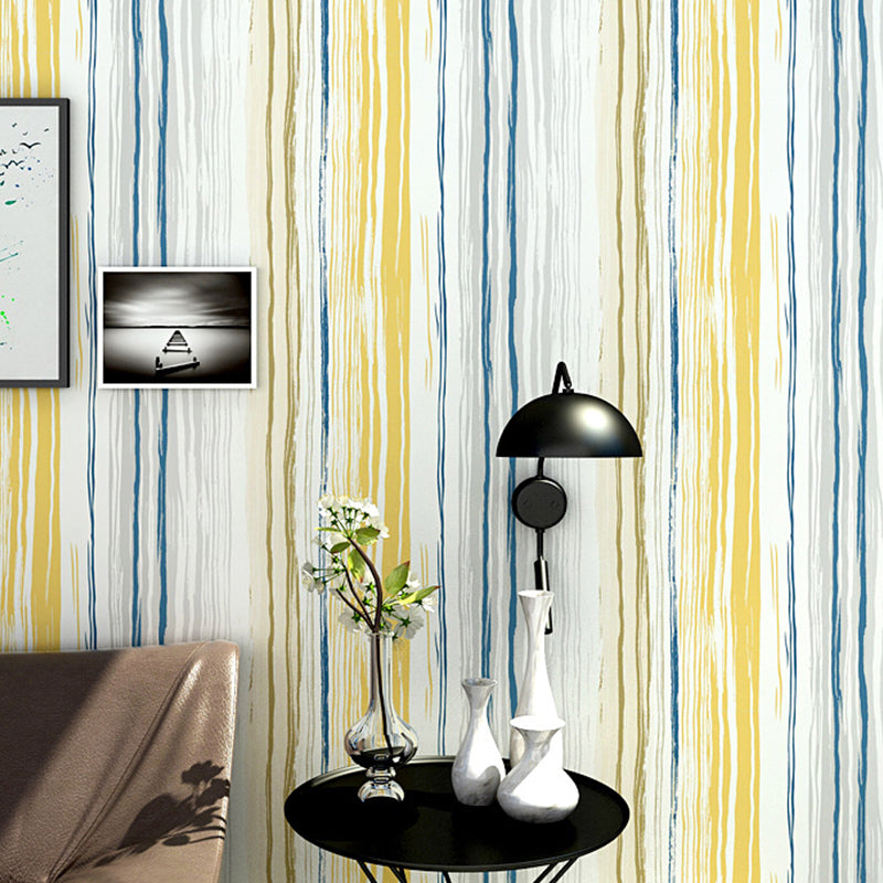 Plaster Wallpaper with Irregular Stripes, Multi-Colored, 20.5"W x 31'L Clearhalo 'Wall Decor' 'Wallpaper' 893402