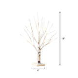 Plastic Birch Desk Lamp Decorative LED White Night Table Lighting for Living Room Clearhalo 'Lamps' 'Table Lamps' Lighting' 897317