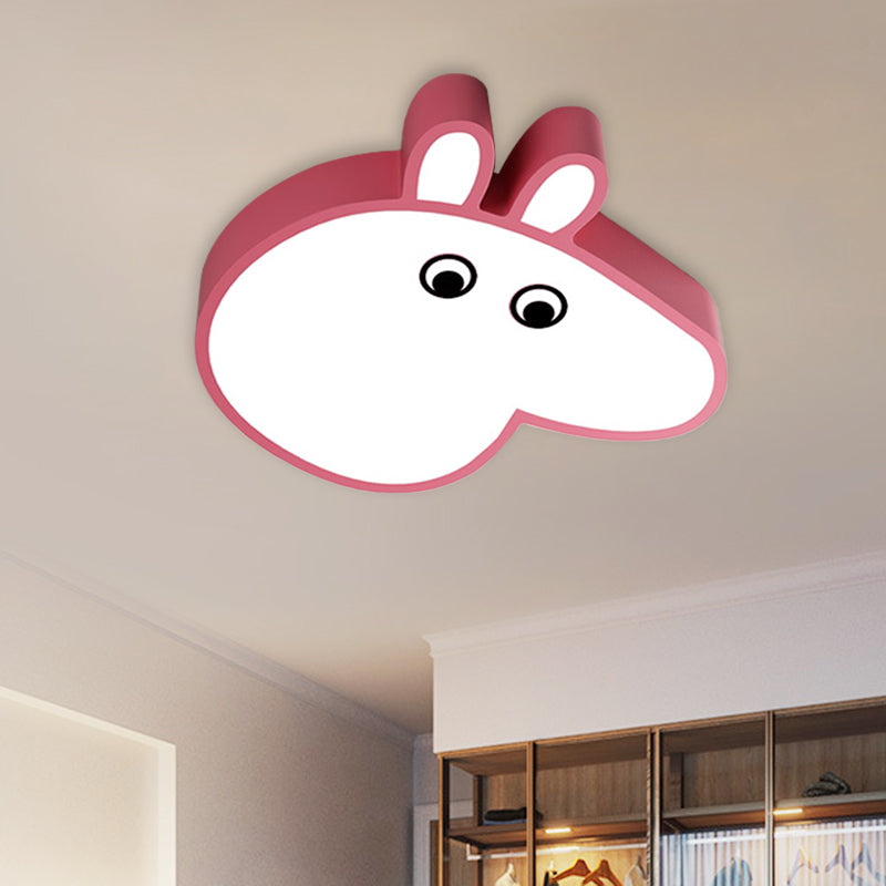 Pig Ceiling Mounted Light Kids Acrylic LED Nursery Flush Mount Lighting Fixture in Pink/Blue Clearhalo 'Ceiling Lights' 'Close To Ceiling Lights' 'Close to ceiling' 'Flush mount' Lighting' 897958