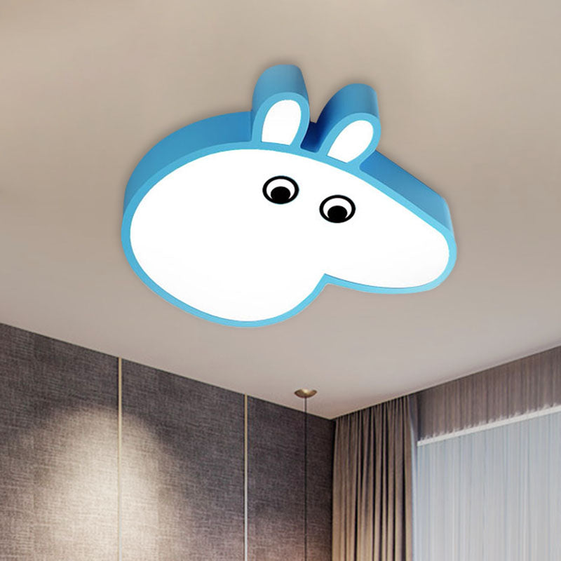 Pig Ceiling Mounted Light Kids Acrylic LED Nursery Flush Mount Lighting Fixture in Pink/Blue Clearhalo 'Ceiling Lights' 'Close To Ceiling Lights' 'Close to ceiling' 'Flush mount' Lighting' 897962