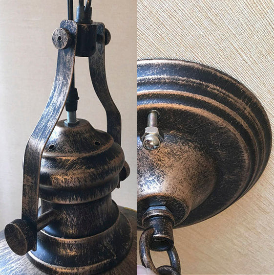 Iron Antique Bronze Ceiling Light Domed 1 Head Farmhouse Style Pendant Lighting for Restaurant Clearhalo 'Art Deco Pendants' 'Cast Iron' 'Ceiling Lights' 'Ceramic' 'Crystal' 'Industrial Pendants' 'Industrial' 'Metal' 'Middle Century Pendants' 'Pendant Lights' 'Pendants' 'Tiffany' Lighting' 90038