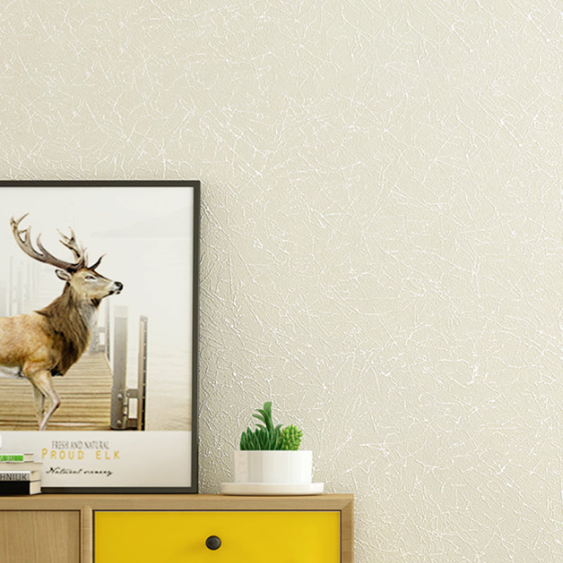 Minimalist Linen PVC Wallpaper Non-Pasted Wall Decor in Plain Color, 31'L x 20.5"W Light Yellow Clearhalo 'Modern wall decor' 'Modern' 'Wallpaper' Wall Decor' 915213