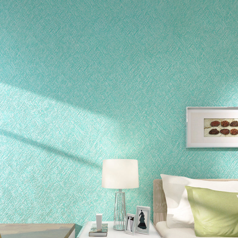 Simple Wall Covering Pastel Color Contemporary 3D Print Texture Design Wallpaper, Non-Pasted Turquoise Clearhalo 'Modern wall decor' 'Modern' 'Wallpaper' Wall Decor' 915460