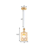 3-Layer Sunflower Pendulum Light with Cylinder Design Modern Crystal Embedded 1 Bulb Restaurant Pendant in Gold Clearhalo 'Ceiling Lights' 'Modern Pendants' 'Modern' 'Pendant Lights' 'Pendants' Lighting' 916266