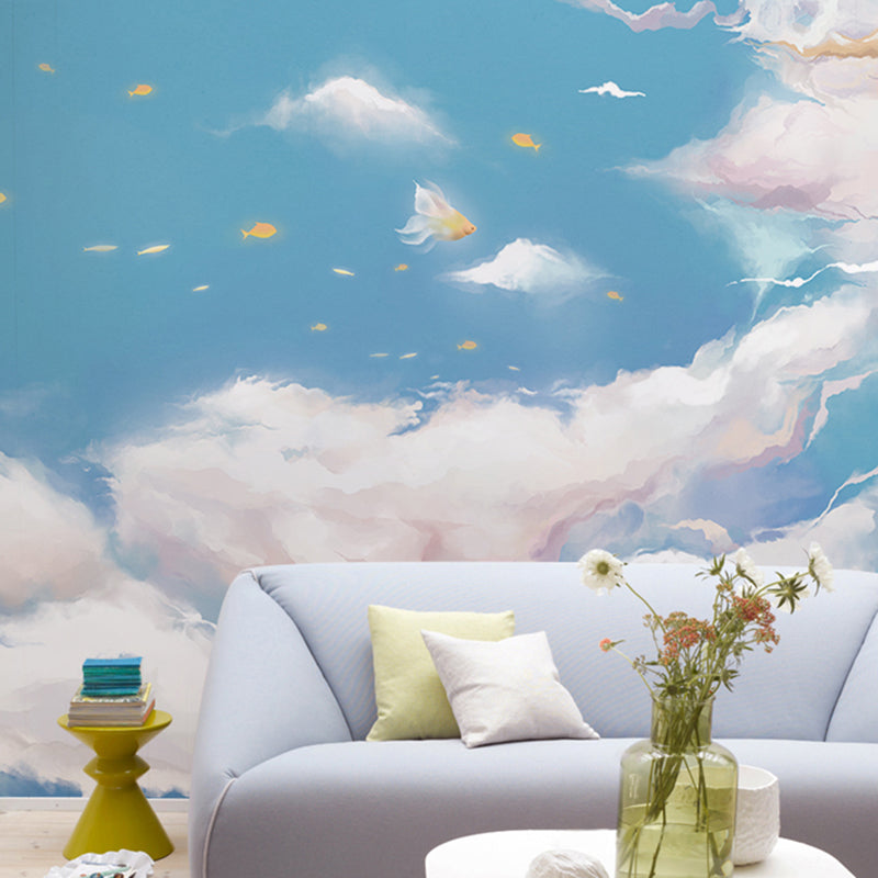 Cool Murals Fresh Color Bird and Sky Customized Wall Art, Made to Measure Clearhalo 'Wall Decor' 'Wall Mural' 917175