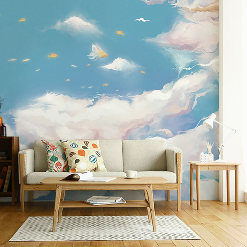 Cool Murals Fresh Color Bird and Sky Customized Wall Art, Made to Measure Clearhalo 'Wall Decor' 'Wall Mural' 917176