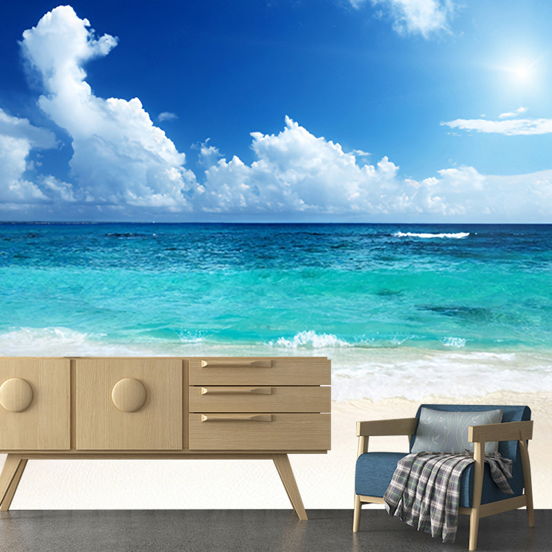 Photo Print Sea Mural Wallpaper for Gallery and Living Room, Made to Measure Clearhalo 'Wall Decor' 'Wall Mural' 918087