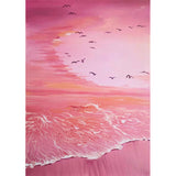 Romantic Mural Wallpaper for Girls' Bedroom, Beach and Sea, Made to Measure Clearhalo 'Wall Decor' 'Wall Mural' 918094