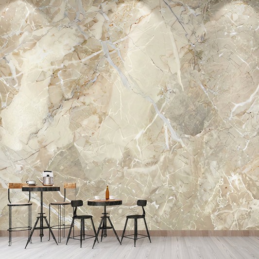 Marble Mural in Pastel Grey, Modern Wall Covering for Coffee Shop and Living Room Clearhalo 'Wall Decor' 'Wall Mural' 918158