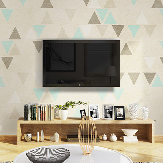 Decorative Triangle Wall Decor Custom-Made Minimalist Wall Mural for Coffee Shop Clearhalo 'Wall Decor' 'Wall Mural' 918281