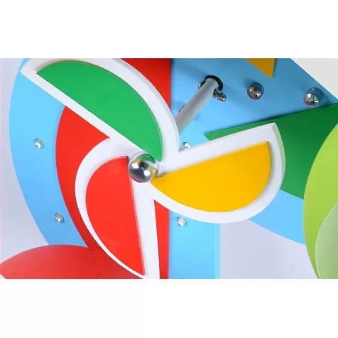 Cartoon Toy Windmill Ceiling Mount Light Wood Ceiling Lamp with Globe Shade for Kindergarten Clearhalo 'Ceiling Lights' 'Close To Ceiling Lights' 'Close to ceiling' 'Flush mount' Lighting' 91894