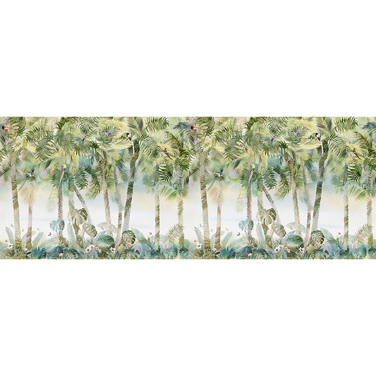 Non-Woven Fabric Big Wall Decor Morandi Green Palm Tree and Forest Mural Wallpaper, Personalized Sized Available Clearhalo 'Wall Decor' 'Wall Mural' 919126