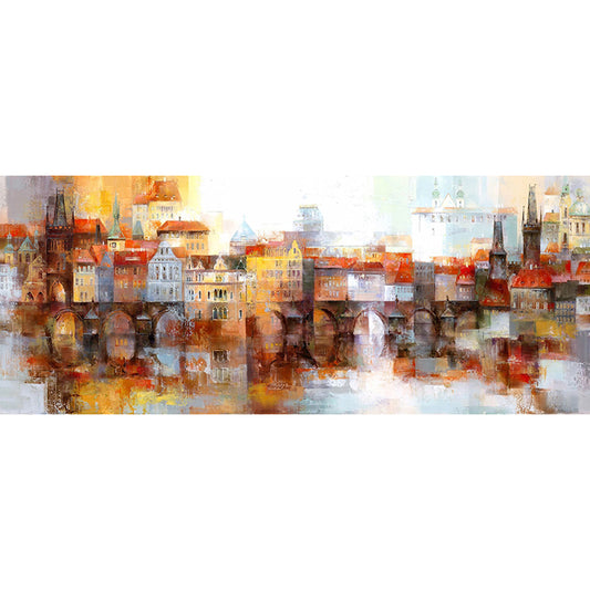 Giant Wall Mural Illustration Style Venice City Wall Art for Living Room, Made to Measure Clearhalo 'Wall Decor' 'Wall Mural' 920204