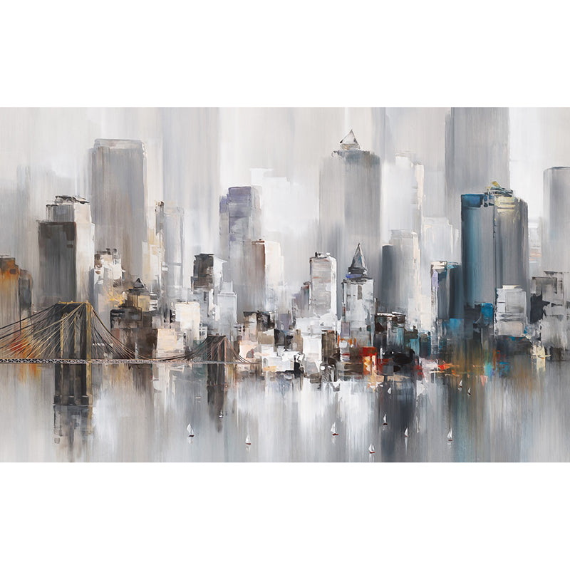 Extra Large Wall Art for Restaurant and Bar New York City and Tall Building Mural for Accent Wall Clearhalo 'Wall Decor' 'Wall Mural' 920214