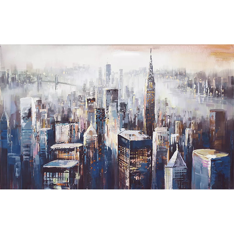 Extra Large Wall Art for Restaurant and Bar New York City and Tall Building Mural for Accent Wall Clearhalo 'Wall Decor' 'Wall Mural' 920219