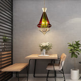 Metal Tapered Hanging Pendant Art Deco 3-Light Restaurant Ceiling Chandelier with Hollow Decor Clearhalo 'Ceiling Lights' 'Chandeliers' Lighting' options 921185