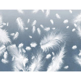 Nordic Feather Wall Mural in Plain White Home Decoration Wall Art, Full Size Clearhalo 'Wall Decor' 'Wall Mural' 921652