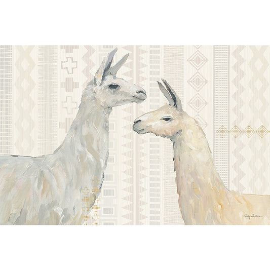 Cute Alpaca Mural Wallpaper for Kids Abstract Wall Covering in Grey and White, Custom-Printed Clearhalo 'Wall Decor' 'Wall Mural' 921717