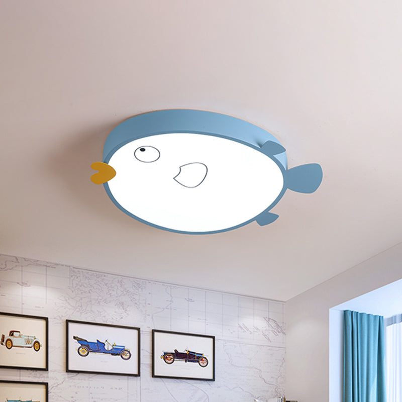 LED Bedroom Flush Light Fixture Macaron Blue/Pink Finish Flush Mounted Lamp with Bird Acrylic Shade Blue Clearhalo 'Ceiling Lights' 'Close To Ceiling Lights' 'Close to ceiling' 'Flush mount' Lighting' 924033