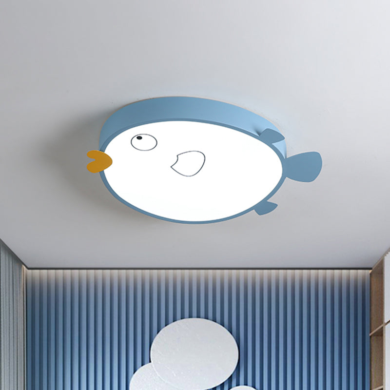 LED Bedroom Flush Light Fixture Macaron Blue/Pink Finish Flush Mounted Lamp with Bird Acrylic Shade Clearhalo 'Ceiling Lights' 'Close To Ceiling Lights' 'Close to ceiling' 'Flush mount' Lighting' 924034