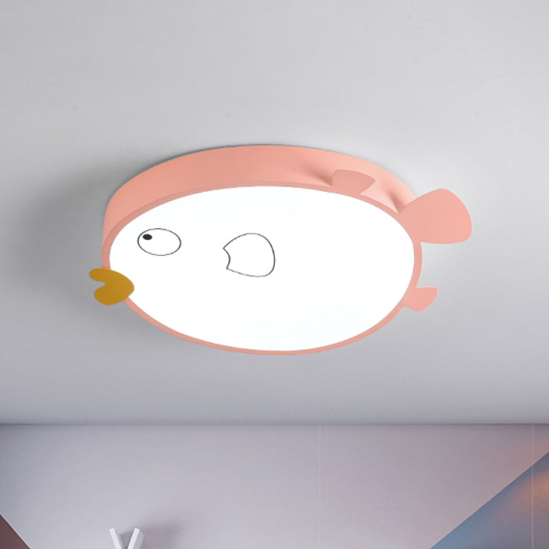 LED Bedroom Flush Light Fixture Macaron Blue/Pink Finish Flush Mounted Lamp with Bird Acrylic Shade Pink Clearhalo 'Ceiling Lights' 'Close To Ceiling Lights' 'Close to ceiling' 'Flush mount' Lighting' 924037